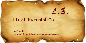 Liszi Barnabás névjegykártya